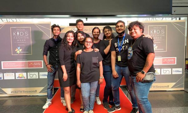 Students of Team.i at a fashion event