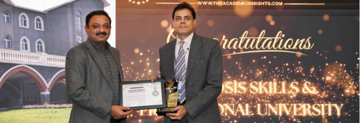 Symbiosis Skills and Professional University receiving award in Education Excellence Awards 2023