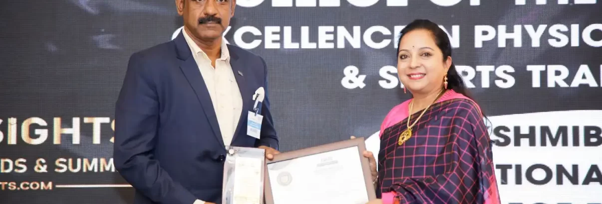 image of Dr. Pradip Dutta, the Academic In charge of LNCPE receiving the award