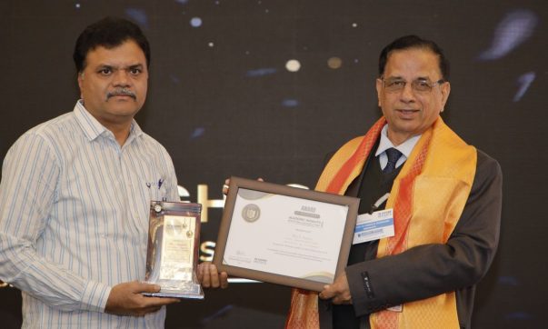 Director of Suguna International School receiving the award on behalf of Ms. L Suguna, at the Academic Insights Education Excellence Awards & Summit 2024