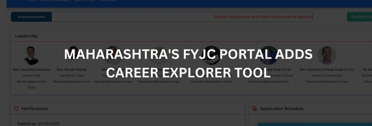 image 0f Maharashtra's FYJC Portal website