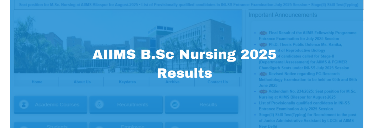 image of AIIMS B.Sc Nursing 2025 Results