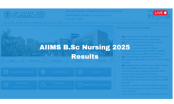 image of AIIMS B.Sc Nursing 2025 Results