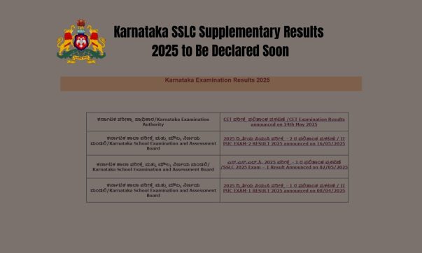 image of the Karnataka SSLC Supplementary Results 2025 to Be Declared Soon