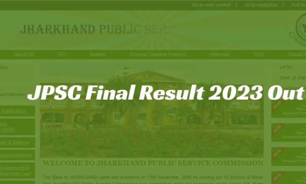 image of JPSC Final Result 2023 Out