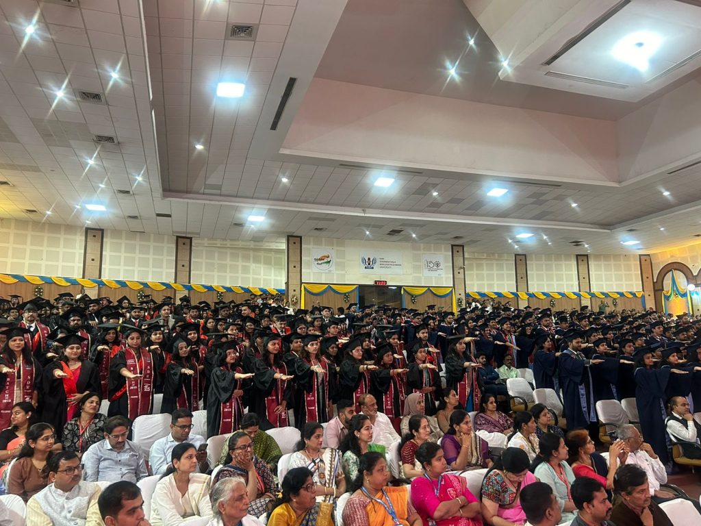 Students taking an oath at SDM University Dharwad Convocation 2025