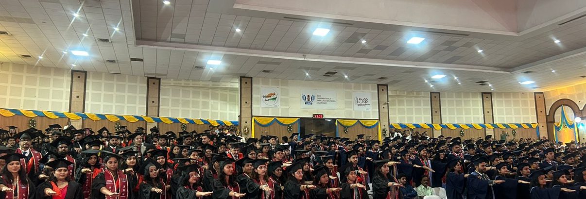 Students taking an oath at SDM University Dharwad Convocation 2025