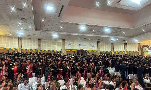 Students taking an oath at SDM University Dharwad Convocation 2025