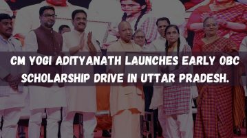 Uttar Pradesh Begins Early Scholarship Distribution for 2025-26, Benefits Over 7 Lakh OBC Students CM Yogi Adityanath launches early OBC scholarship drive in Uttar Pradesh.