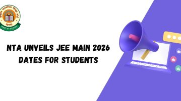 JEE Main 2026 Exam Dates Announced
