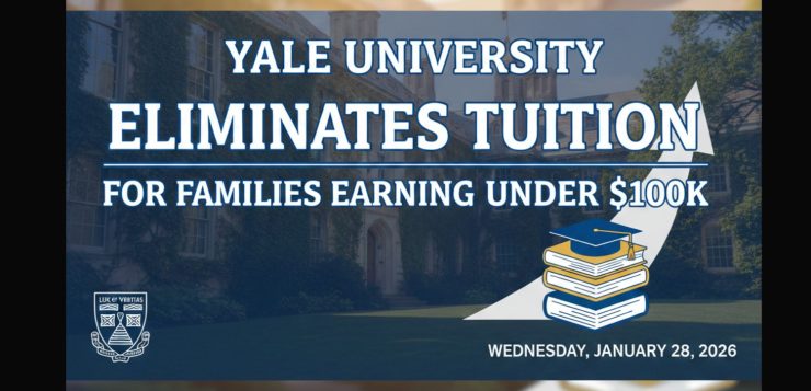 Yale University Eliminates Tuition for Families Earning Under $100K