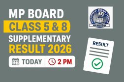 MP Board Class 5, 8 Supplementary Result 2026 Releasing Today at 2 PM