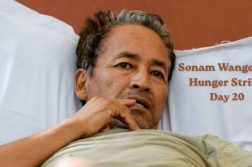 Image showing Sonam Wanchuk enters his 20th day of fast