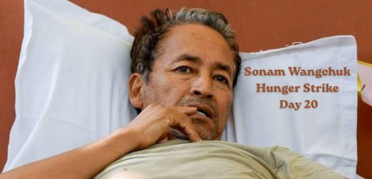 Image showing Sonam Wanchuk enters his 20th day of fast