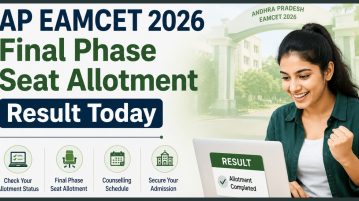 AP EAMCET 2026 Final Phase Seat Allotment Result Today
