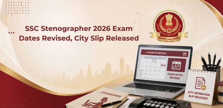SSC Revises Stenographer 2026 Exam Dates, Releases City Intimation Slip